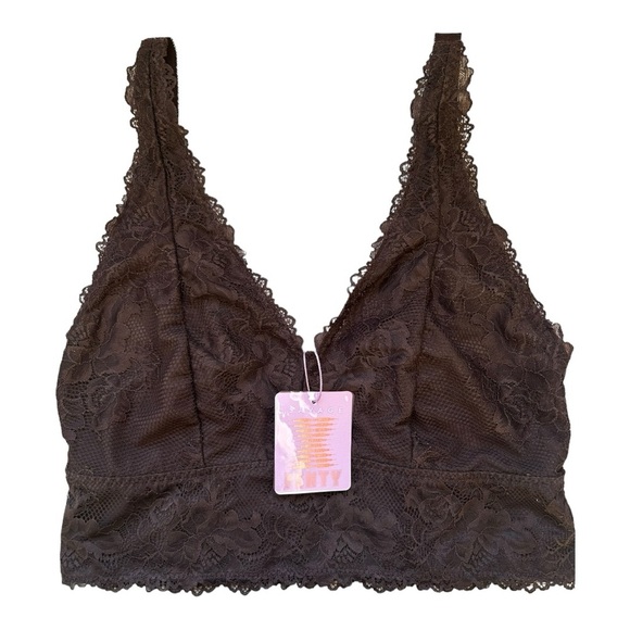 Savage X Fenty Honey Cocoa Lace‎ Longline Bralette Top Size 2XL - Picture 3 of 9